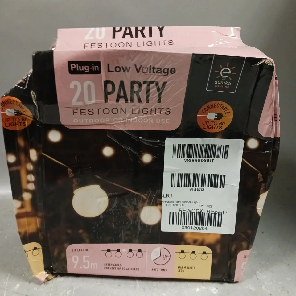 BOXED CONNECTABLE PARTY FESTOON LIGHTS RRP £29.99