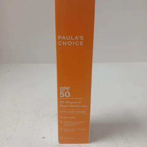 BOXED AND SEALED PAULAS CHOICE SPF50 5% VITAMIN C SHEER MOISTURISER (60ML)