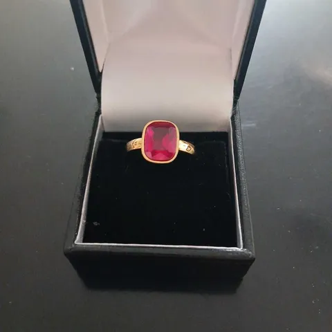 STEEL BY DIAMONIQUE CUSHION CUT RING STAINLESS STEEL