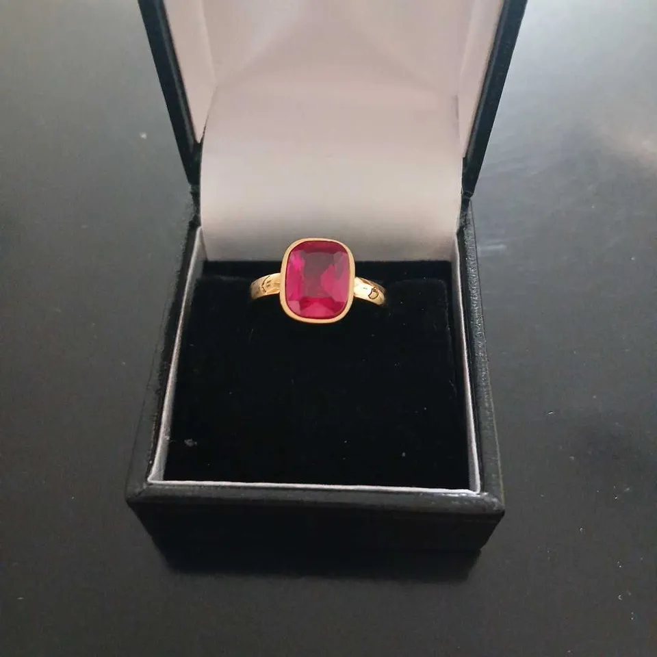 STEEL BY DIAMONIQUE CUSHION CUT RING STAINLESS STEEL