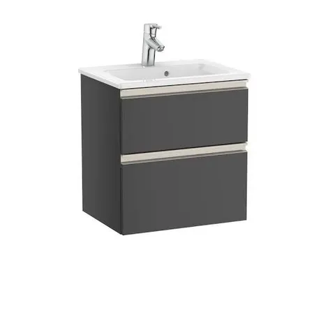 BRAND NEW BOXED ROCA THE GAP 700MM VANITY UNIT BASE 2 DRAWERS - GREY ANTHRACITE