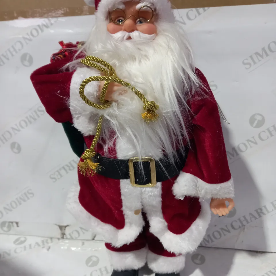 FESTIVE LIGHT UP TRADITIONAL STANDING SANTA - SMALL