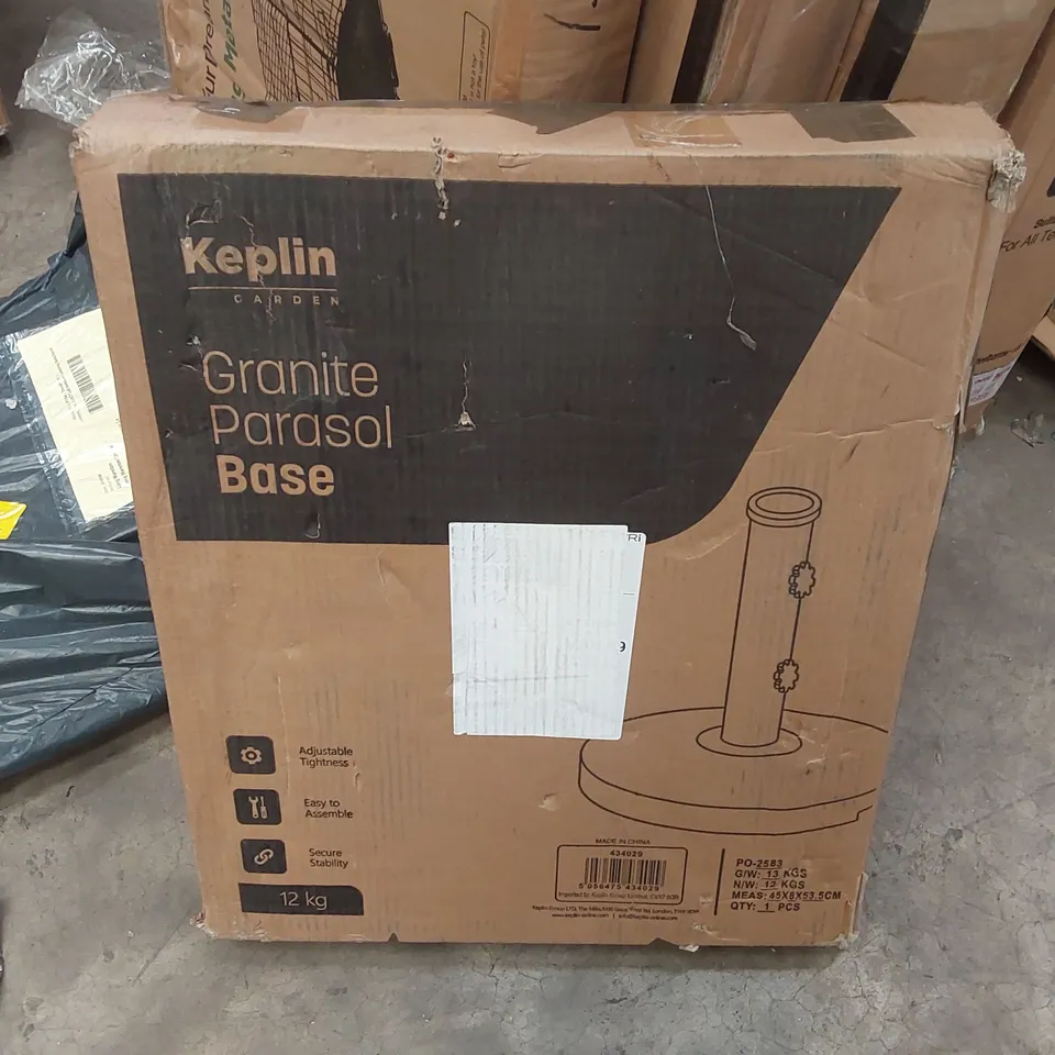BOXED KEPLIN GARDEN GRANITE PARASOL BASE