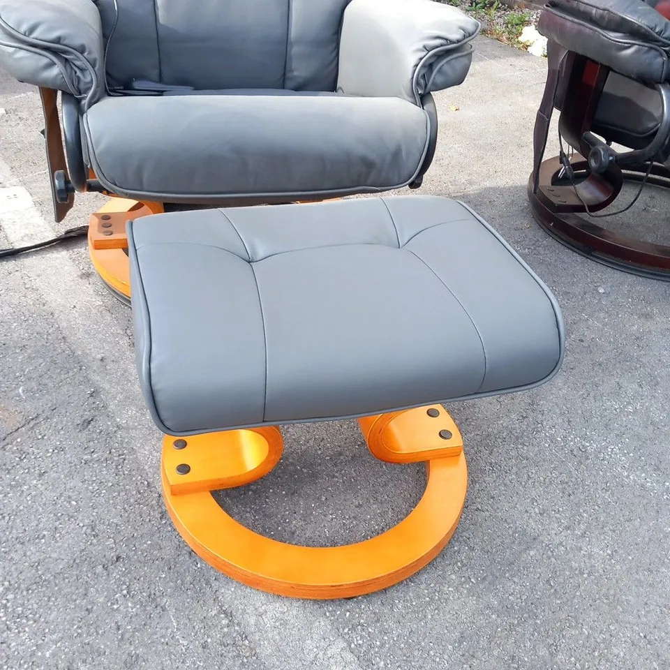DESIGNER SIENNA SWIVEL CHAIR WITH FOOTSTOOL