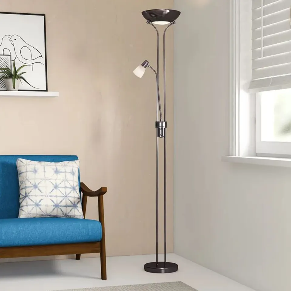 BOXED FANNIE 180CM UPLIGHTER/READING FLOOR LAMP (1 BOX)