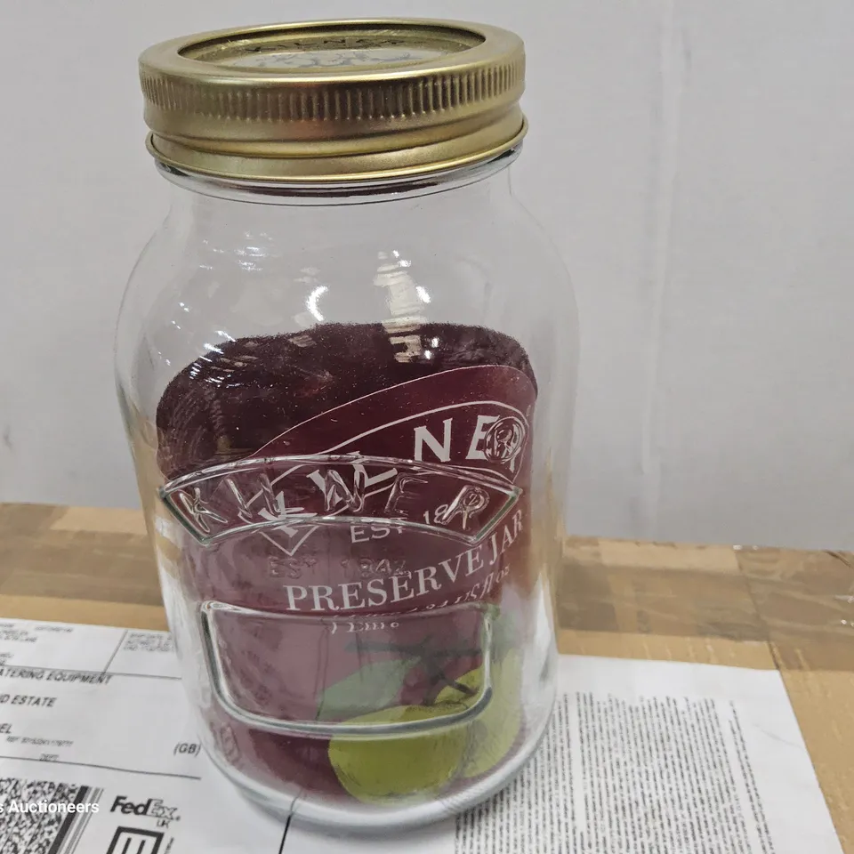 CASE OF 11 KILNER JARS 1L