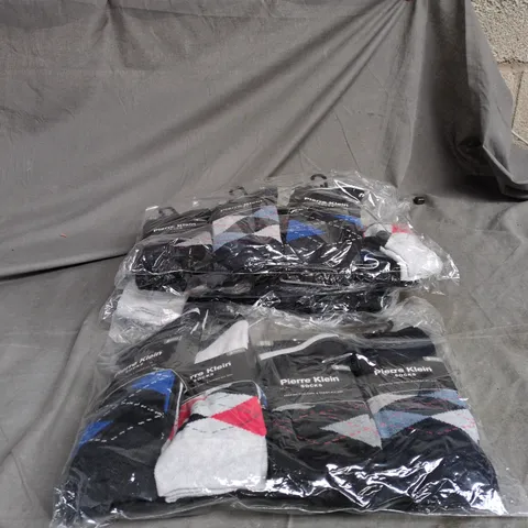 12 X 3 PACKS OF ASSORTED PIERRE KLEIN SOCKS, SIZE UK 6 - 11