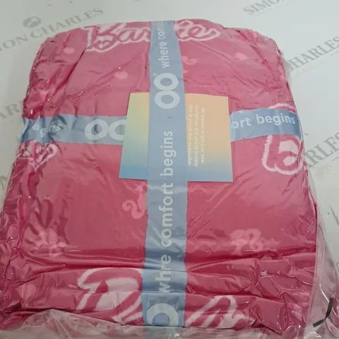 OO KIDS BARBIE HOODIED THROW 