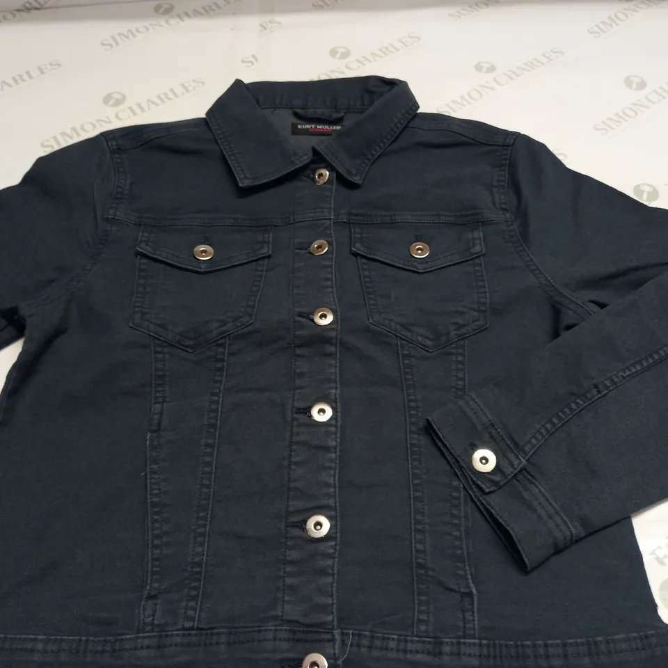 KURT MULLER DARK DENIM JACKET - UK 12