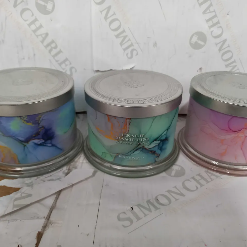 HOMEWORX BY HARRY SLATKIN SET OF HOME SANCTUARY 3 WICK CANDLES
