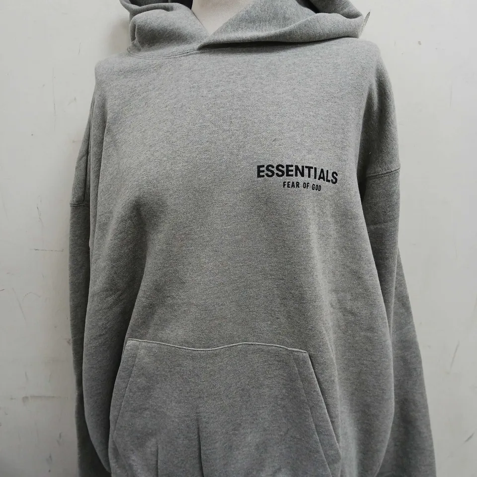 ESSESNTIALS DARK OATMEAL OVERSIZED JUMPER - SIZE MEDIUM