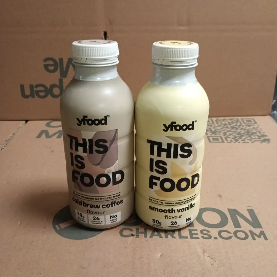 TOTE OF APPROXIMATELY 15 YFOOD MEAL REPLACEMENT DRINKS SMOOTH VANILLA AND COLD BREW COFFEE FLAVOURS 500ML PER BOTTLE