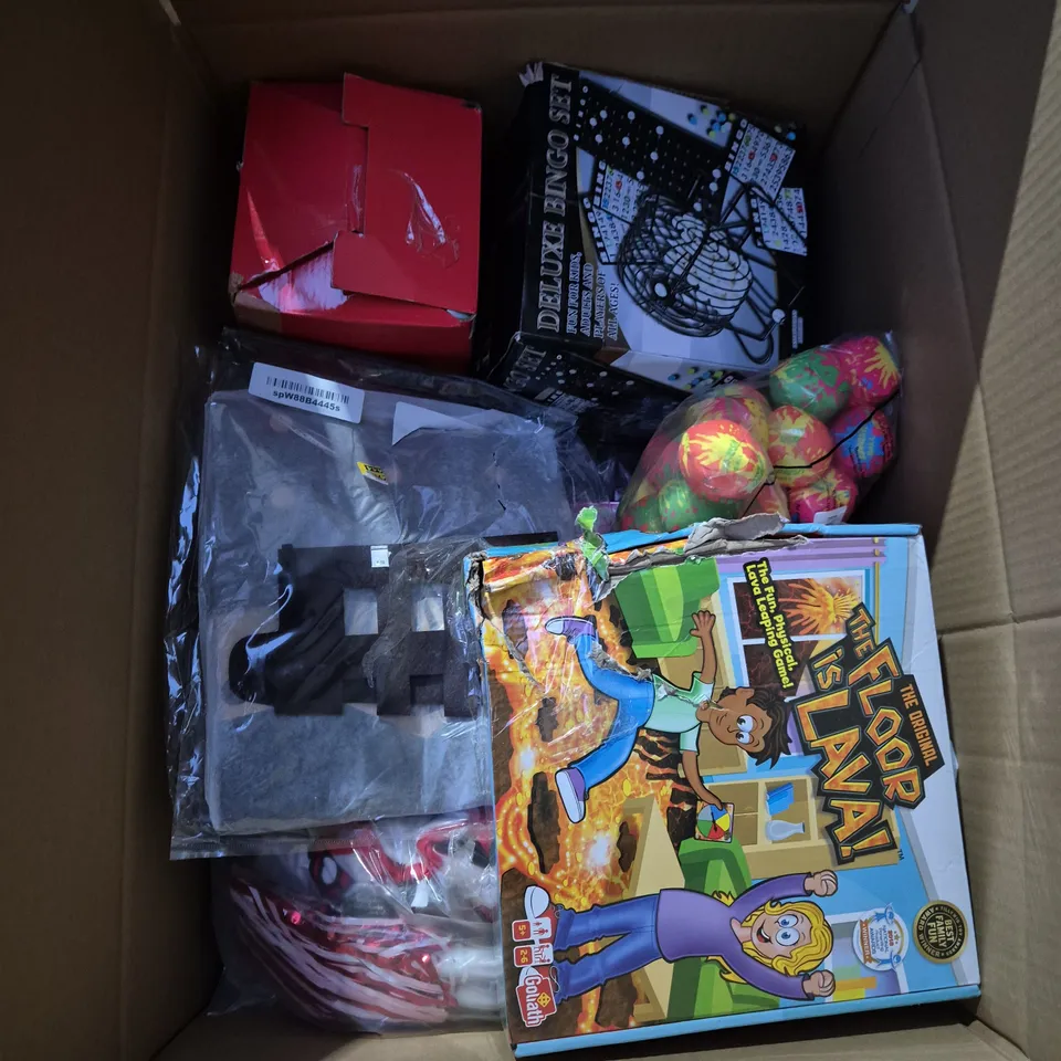 LARGE BOX OF ASSORTED TOYS AND GAMES