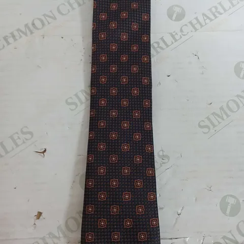 BOXED WILKES BASHFORD GAGLIARDI NAVY & ORANGE TIE