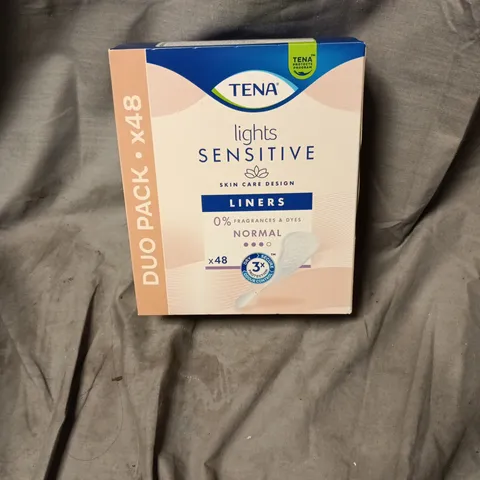 4 X TENA LIGHTS SENSITIVE NORMAL LINERS – DUO PACK X48