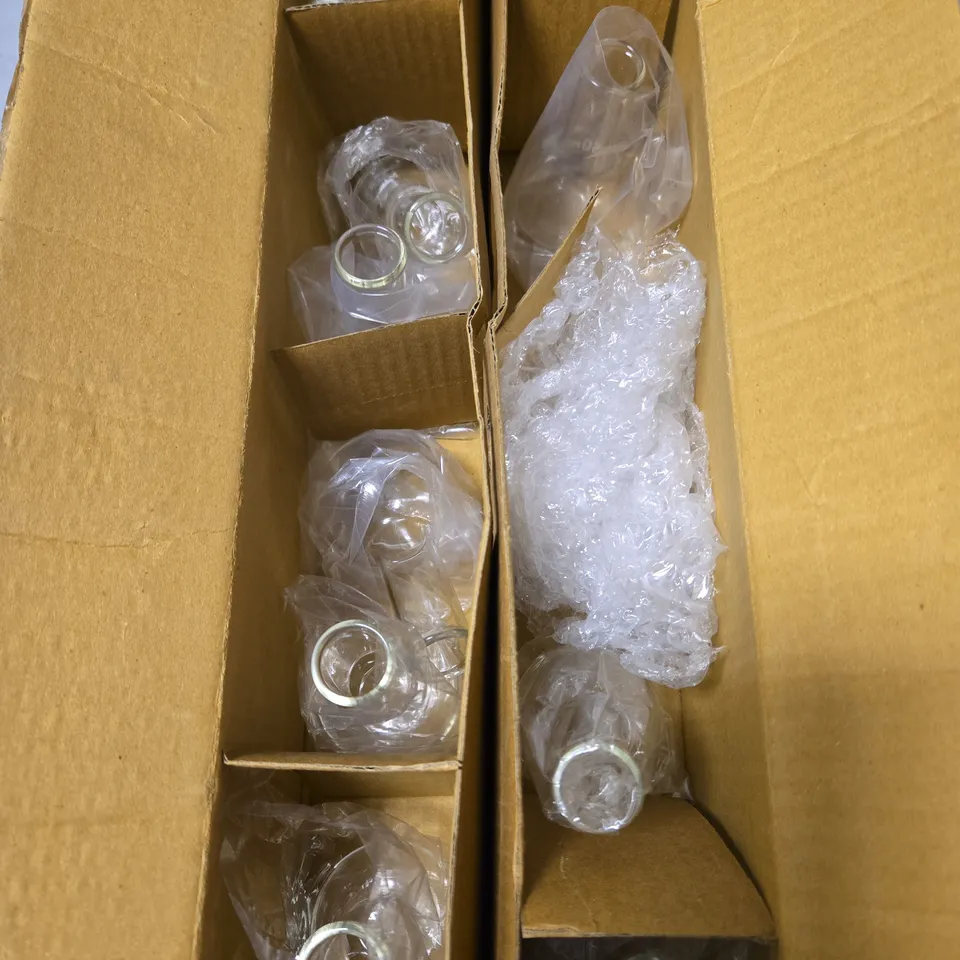 BOX OF APPROX 10 LABGLASS FLAT BOTTOM BOILING FLASK NARROW NECK WITH BEADED RIM 50ML - COLLECTION ONLY