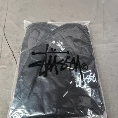 STUSSY BLACK HOODIE - SIZE M