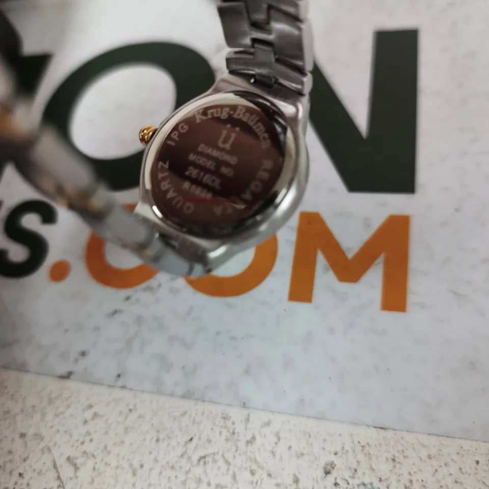 KRUG-BAUMEN REGATTA WATCH – TWO-TONE STEEL & GOLD, DATE, BOXED