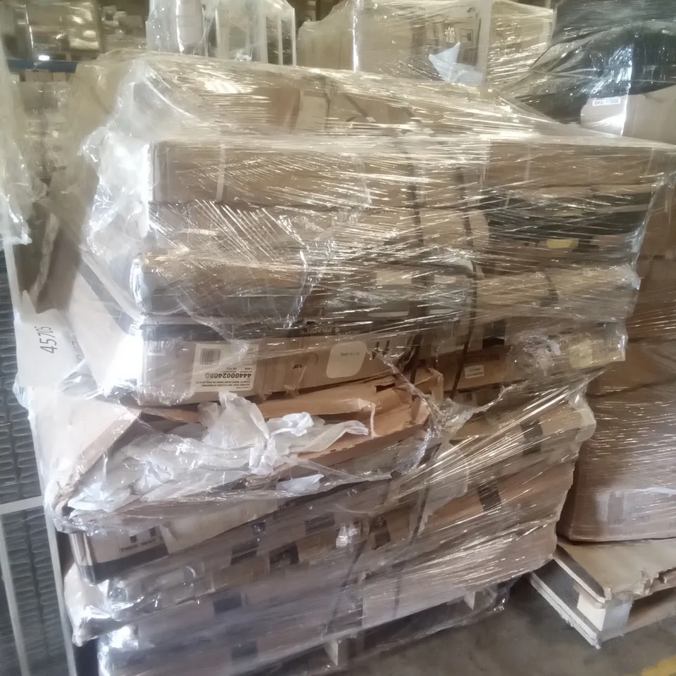 PALLET OF APPROXIMATELY 25 FLAT PACK BATHROOM UNITS