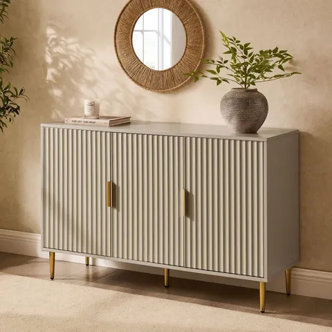 BOXED DUSK EVIE 3 DOOR SIDEBOARD - TAUPE