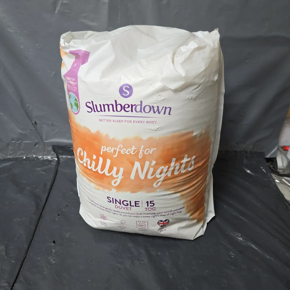 SLUMBERDOWN CHILLY NIGHTS SINGLE DUVET (15 TOG)