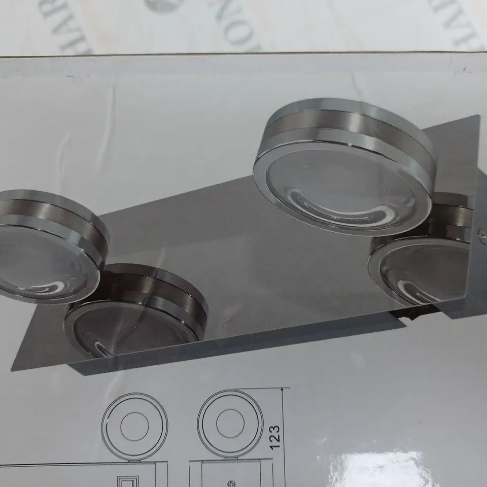 BOXED NINO SPARKY 2 LIGHT LED WALL LIGHT BATHROOM LAMP METAL UP DOWN CHROME