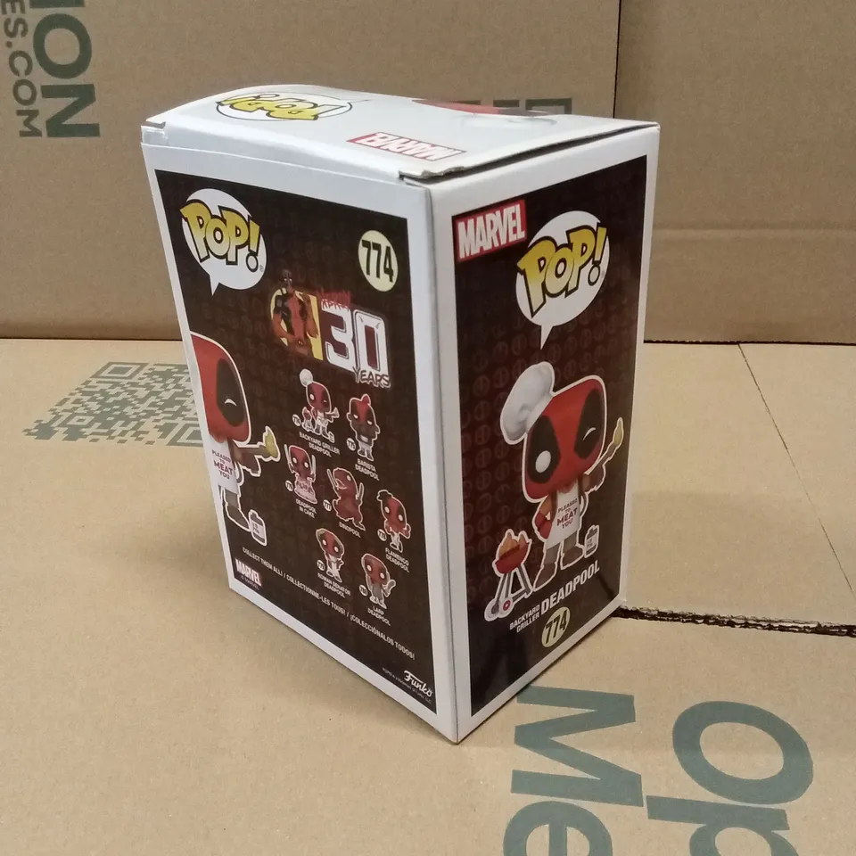 BOXED FUNKO POP DEADPOOL 774 BACKYARD GRILLER BOBBLE-HEAD VINYL 