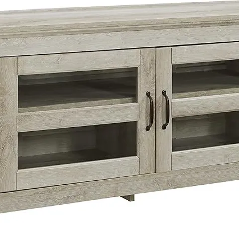 BRAND NEW BOXED WALKER EDISON WQ44CFDWO 44" WOOD TV STAND MEDIA STORAGE CONSOLE WHITE OAK (1 BOX)