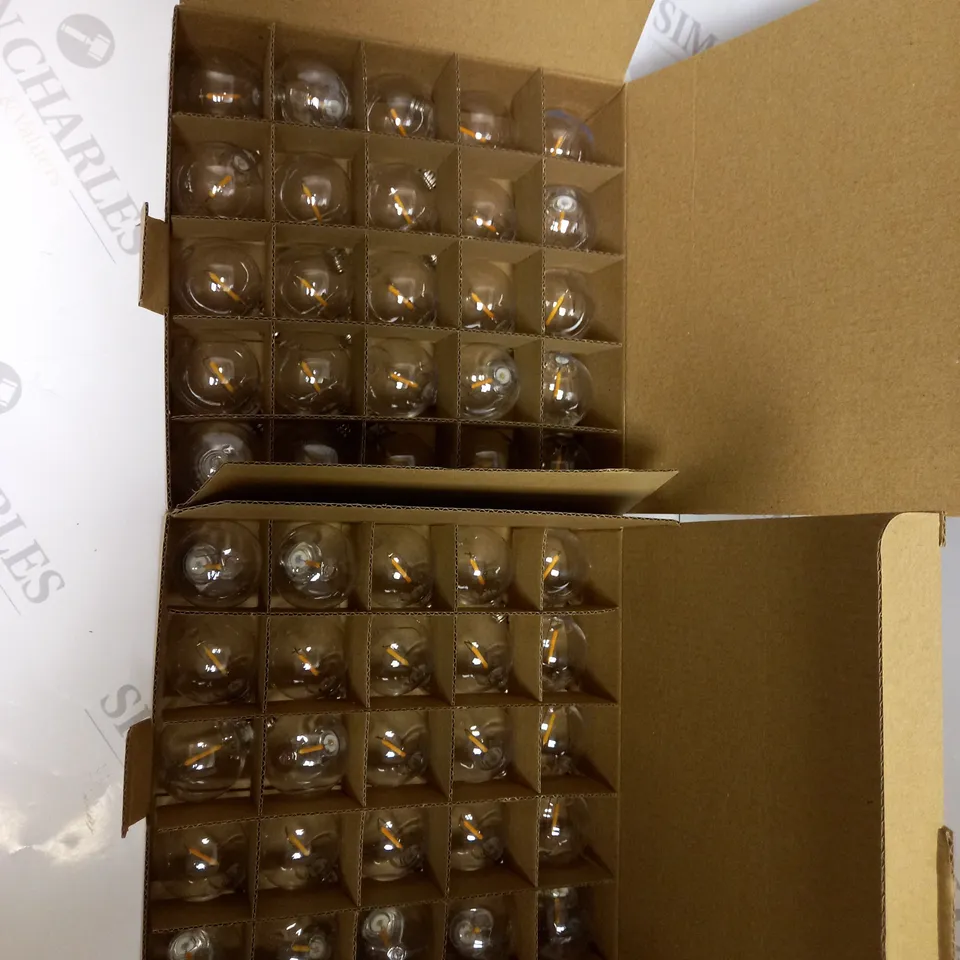 BOXED BRIGHTOWN CLEAR G40 CLEAR GLOBE STRING LIGHT SET. 