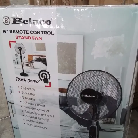 BOXED 16" REMOTE CONTROL STAND FAN