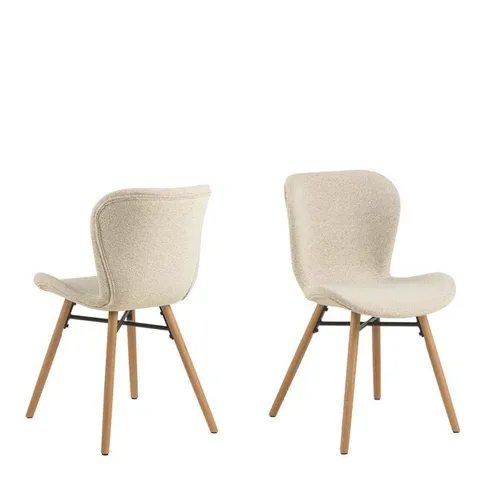 BOXED BATCHELDER SET OF 2 DINING CHAIRS - BEIGE (1 BOX)