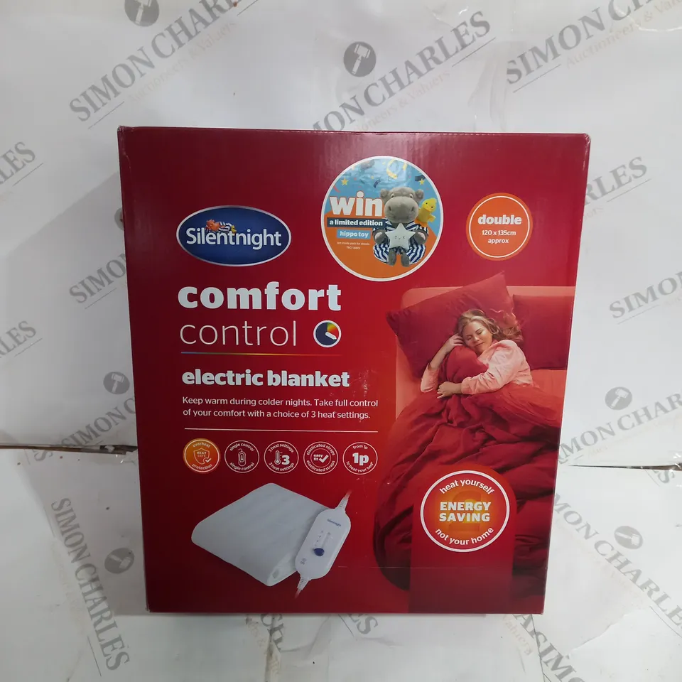 BOXED SILENTNIGHT COMFORT CONTROL ELECTRIC BLANKET - DOUBLE