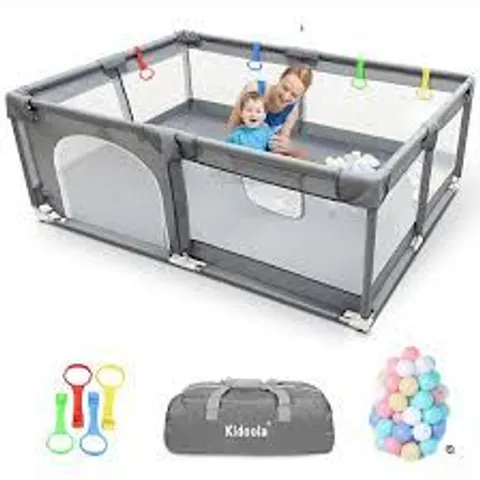 BOXED KIDOOLA SOFT PLAYPEN WITH ACCESSORIES 150x180cm