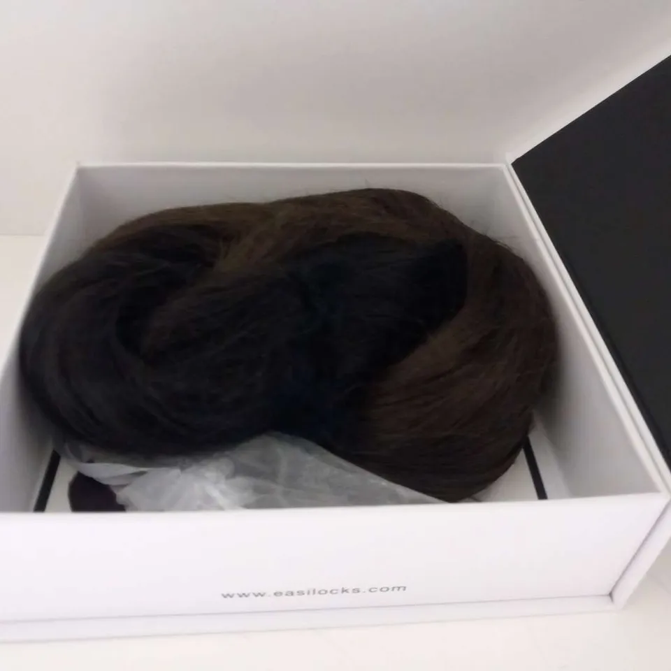 BOXED EASILOCKS HAIR EXTENSIONS AND LUXURY PRODUCTS PONYTAIL DARK BROWN OMBRE 21193