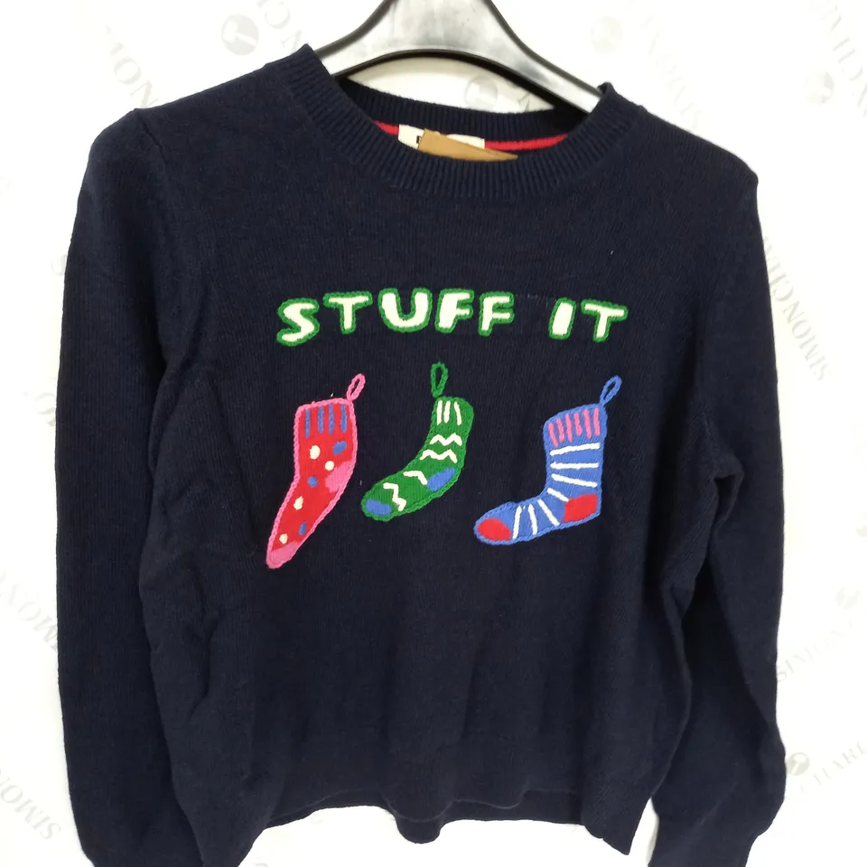 BODEN STUFF IT CHRISTMAS KNITTED JUMPER SIZE L