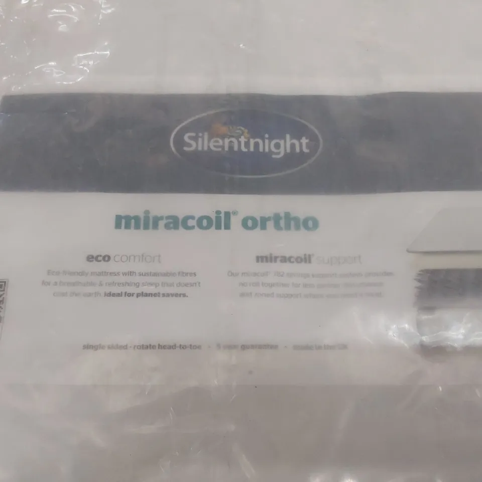 QUALITY BAGGED 4'6" DOUBLE SILENTNIGHT MIRACOIL ORTHO MATTRESS