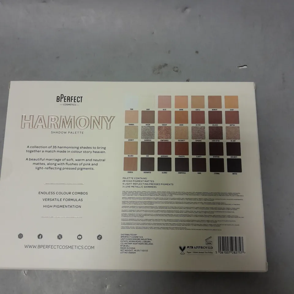 SEALED BPERFECT HARMONY EYESHADOW PALETTE