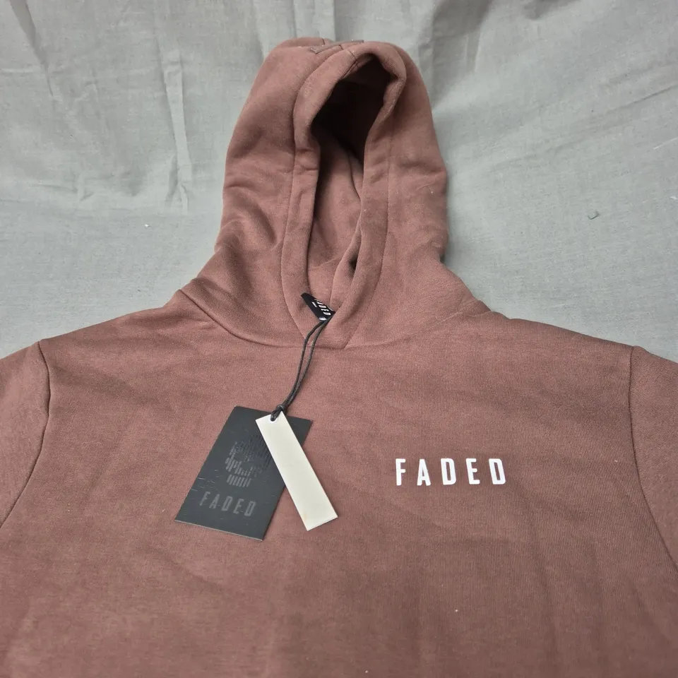 FADED MINI LOGO HOODIE SIZE SMALL