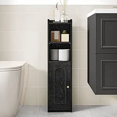 BOXED HZUANERI BATHROOM STORAGE CABINET, BLACK