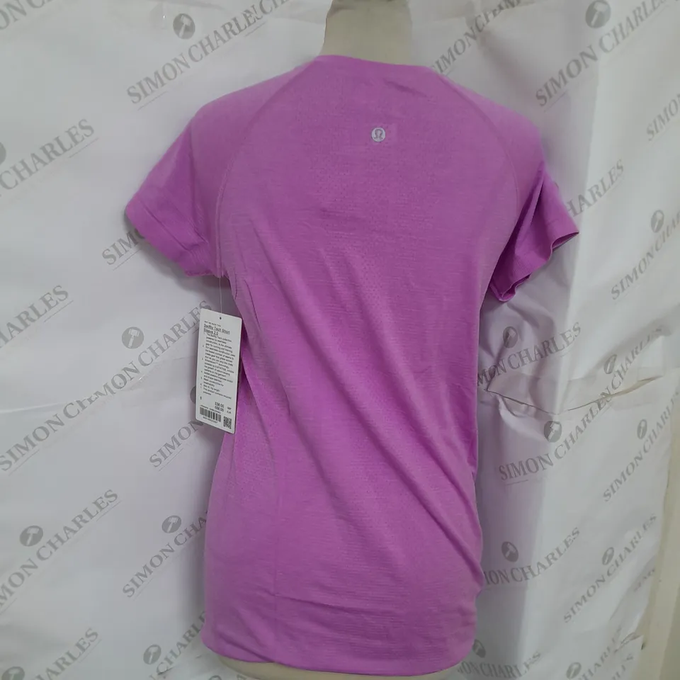 LULULEMON SWIFTLY TECH SHORT SLEEVE SHIRT IN PURPLE SIZE 8