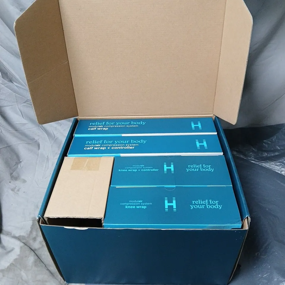 HOMEDICS MODULAIR COMPRESSION SYSTEM COMPLETE CALF AND KNEE STARTER KIT BOXED