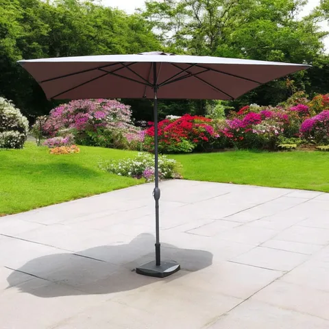 BOXED 2.4MX3M CRANK AND TILT RECTANGULAR PARASOL GREY POWDER COATED (1 BOX)