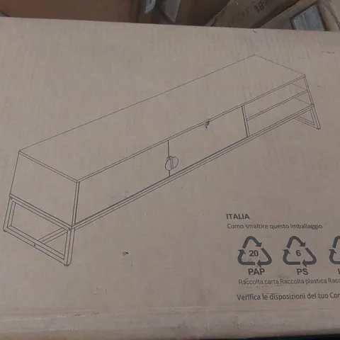 BOXED DESIGNER 2 DOOR TV CABINET (2 BOXES)