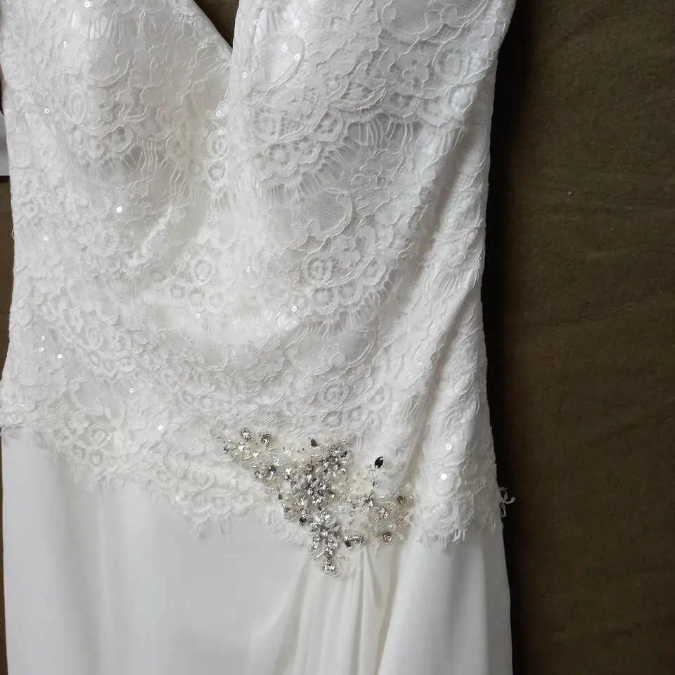 ROMANTICA EMBELLISHED WEDDING DRESS IN WHITE - 12