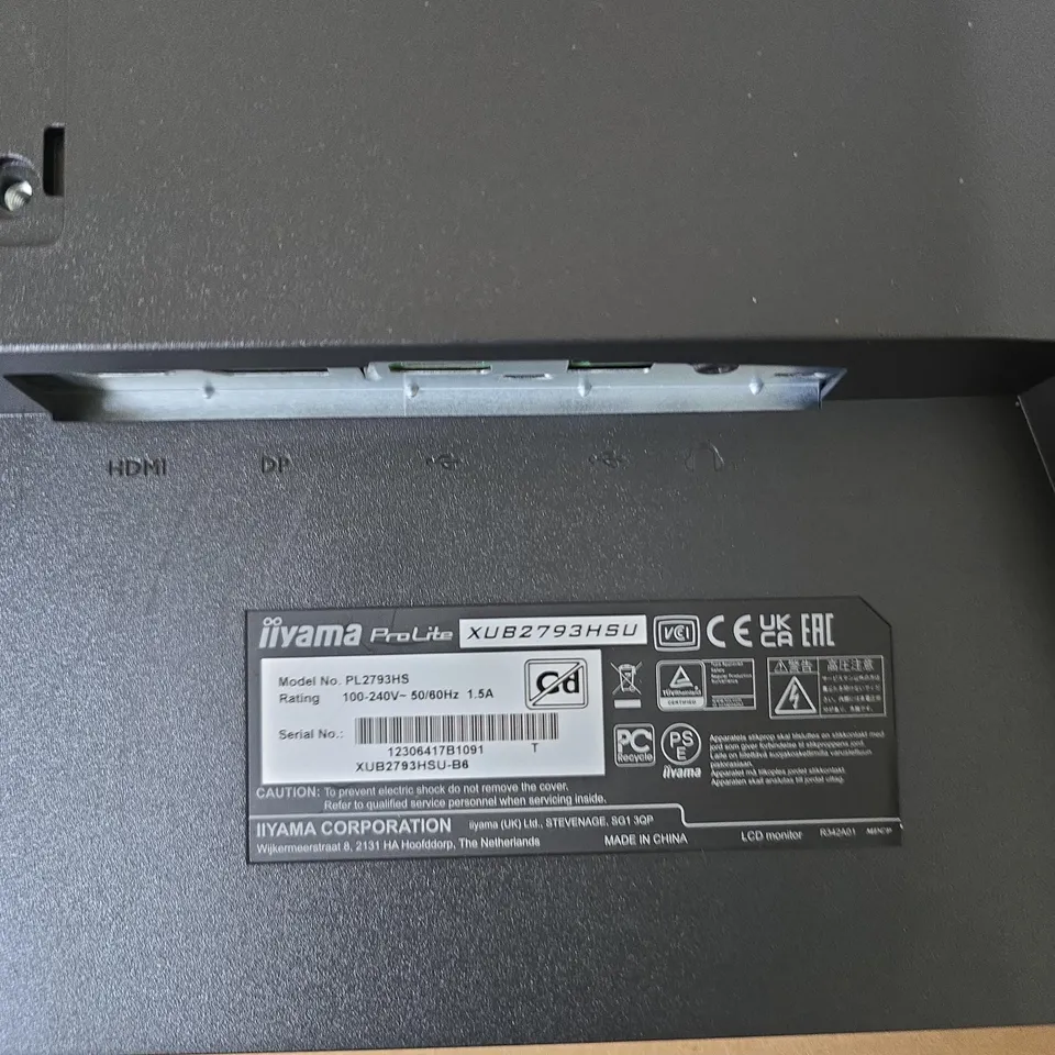 IIYAMA PROLITE 27-INCH MONITOR XUB2793HSU