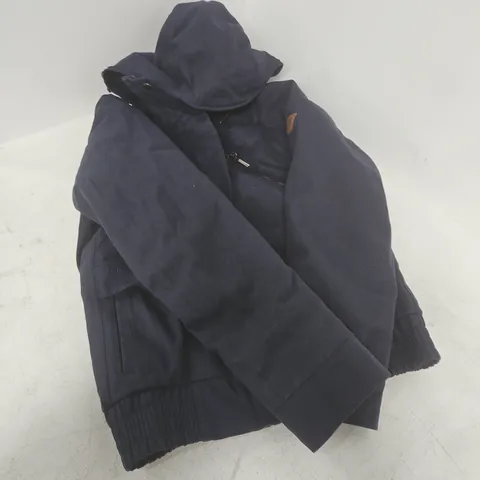 QUECHUA BY DECATHLON PADDED JACKET – NAVY WITH ORANGE LINING (ADULT M)