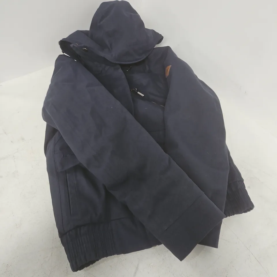 QUECHUA BY DECATHLON PADDED JACKET – NAVY WITH ORANGE LINING (ADULT M)