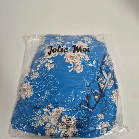 JOLIE MOI BLUE FLORAL PRINTED JERSEY LONG SLEEVE TOP – UK 8