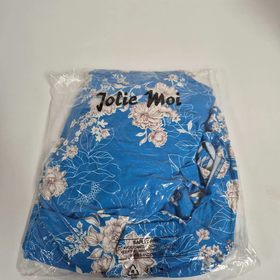 JOLIE MOI BLUE FLORAL PRINTED JERSEY LONG SLEEVE TOP – UK 8