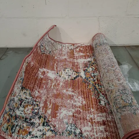 BRAND NEW PACO HOME 733 RED HERBETE RUG SIZE 80CM X 150CM